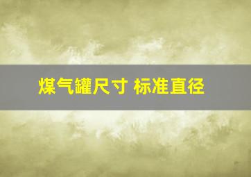 煤气罐尺寸 标准直径